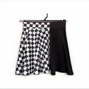Stylish Black and White Checkered Skirt